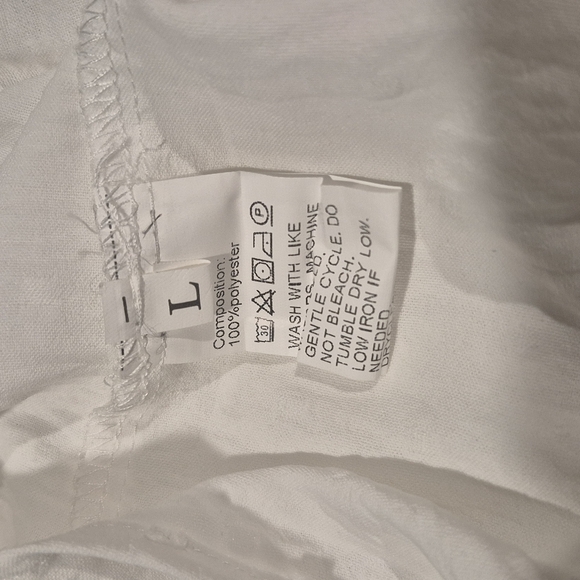 White Ruffle Sleeve Top - Picture 4 of 4